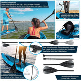 AQUA SPIRIT Barracuda SUP Board Set, Aufblasbares Stand-Up Paddle Board Set 6 Zoll dick mit Kajaksitz, verstellbarem Paddel, Tragetasche und Sicherheitsleine, Komplettes Zubehör, 3 Jahre Garantie