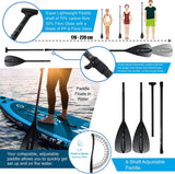 AQUA SPIRIT Blitz Aufblasbares Stand Up Paddle Board für Erwachsene und Jugendliche, Anfänger und Fortgeschrittene iSUP Hybrid- und Tourenmodell plus verstellbares Aluminiumpaddel