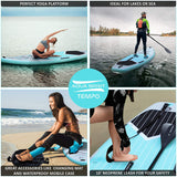 Aqua Spirit Aufblasbares Stand Up Paddle Board SUP Tempo Komplett-Set - 305x81x13cm/320x81x15cm - Erwachsene Anfänger/Experten - mit Rucksack, Leine, Paddel, Wickelauflage und 2 Jahre Garantie