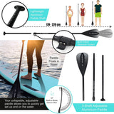 Aqua Spirit Aufblasbares Stand Up Paddle Board SUP Tempo Komplett-Set - 305x81x13cm/320x81x15cm - Erwachsene Anfänger/Experten - mit Rucksack, Leine, Paddel, Wickelauflage und 2 Jahre Garantie