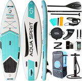 Aqua Spirit Aufblasbares Stand Up Paddle Board SUP Tempo Komplett-Set - 305x81x13cm/320x81x15cm - Erwachsene Anfänger/Experten - mit Rucksack, Leine, Paddel, Wickelauflage und 2 Jahre Garantie