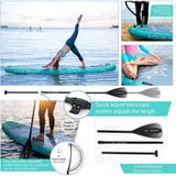 Aqua Spirit Prana 10'8FT Yoga Water Aqua Fitness Aufblasbare Stand Up Paddle Board Kit, Aluminium Paddel & Rucksack, Wickelunterlage, Pumpe, Leine, Halterung für GoPro & 3 Jahre Garantie