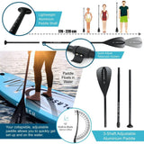 AQUA SPIRIT Splash iSUP 9' langes aufblasbares Stand up Paddle Board für Anfänger/Mittelstufe mit Rucksack, Leine, Paddel, Wickelauflage und wasserdichter Handytasche